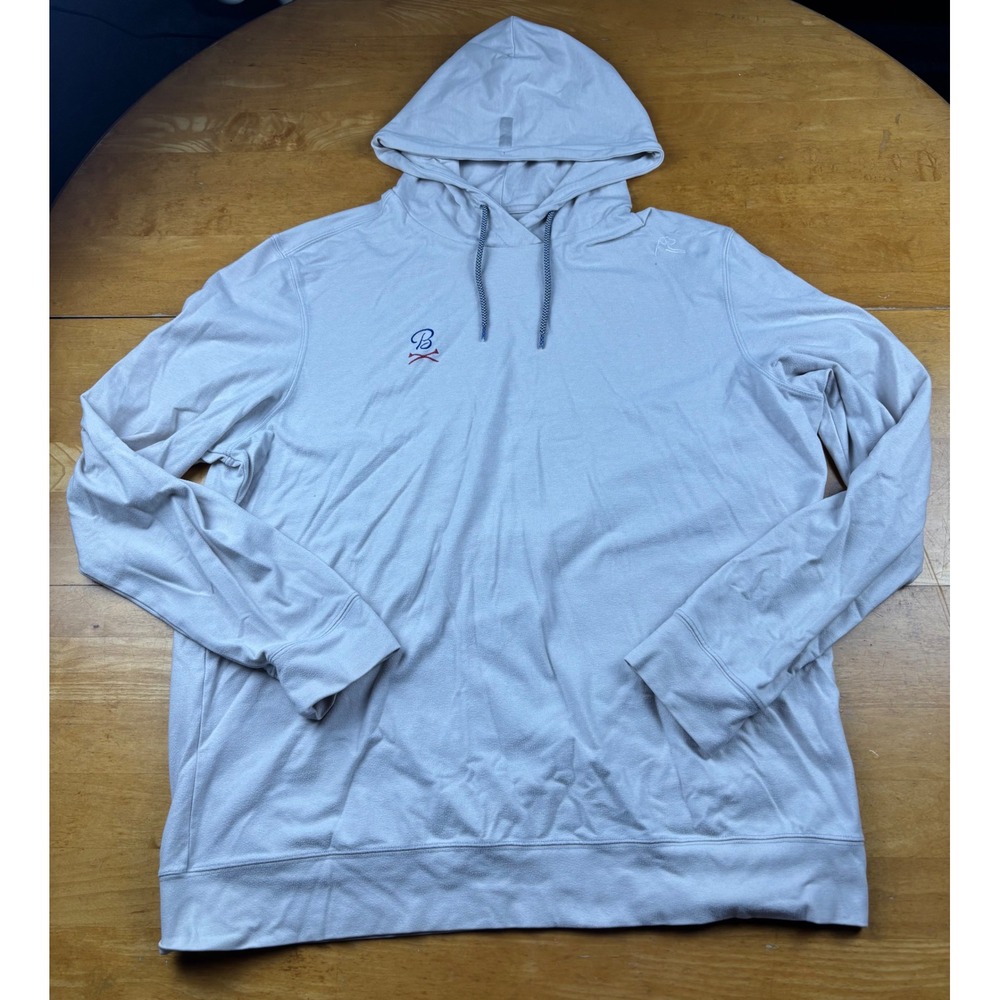 Rhoback The Back 9 Hoodie Mens Large Gray Performance Golf Pullover L